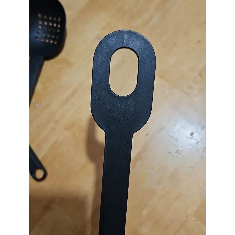 Set Of 4 Vintage T-Fal Black Nylon Kitchen Tools Flipper, Masher, Spoon, Spatula